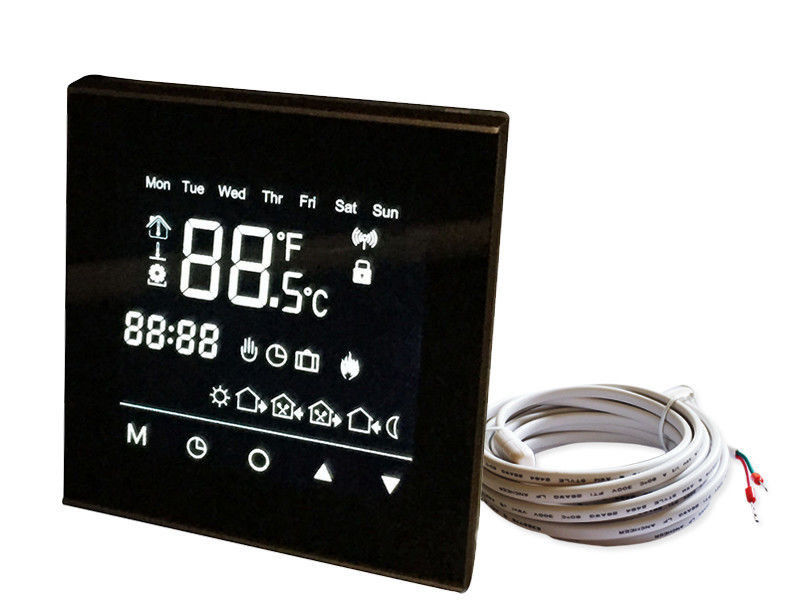 LCD Digital Programmable Room Thermostat NTC Sensor For Floor Heating System
